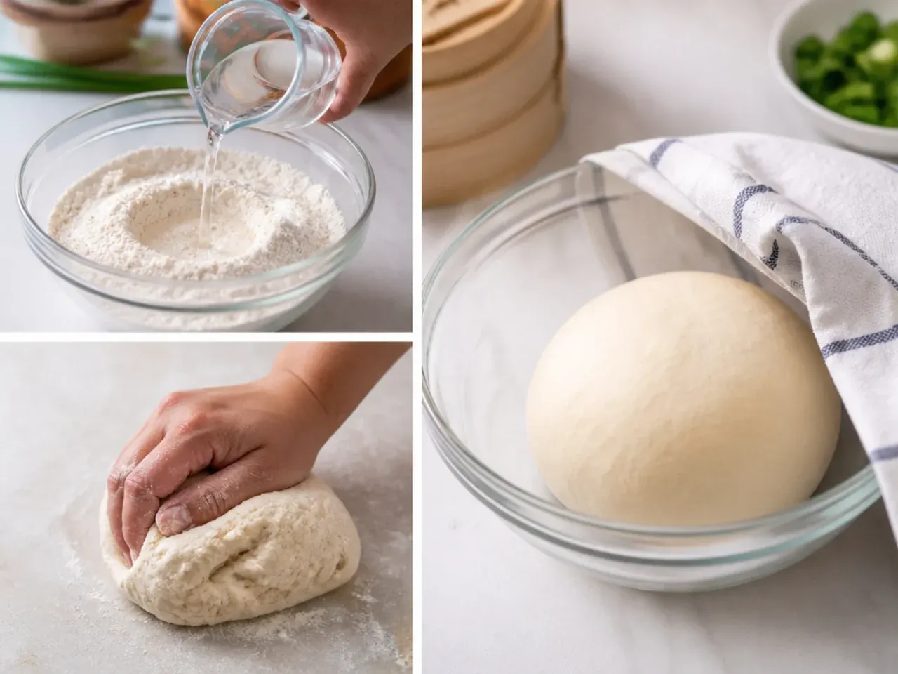 homemade momos — step 1: make and rest the dough