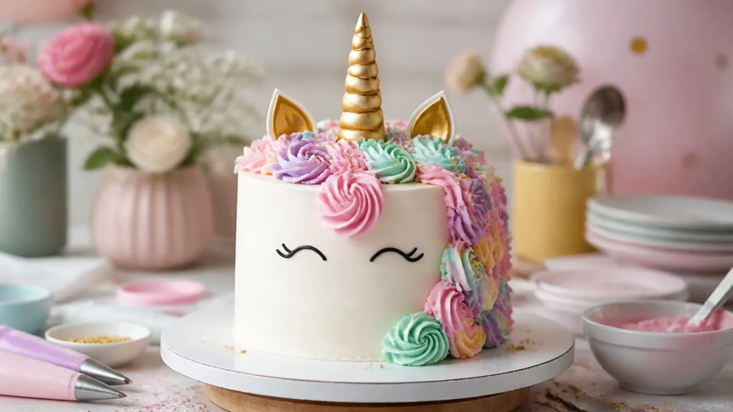 homemade unicorn cake — 5 Things I Learned Making a Unicorn Cake