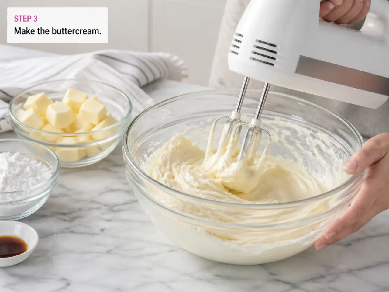 homemade unicorn cake — step 3: make the buttercream
