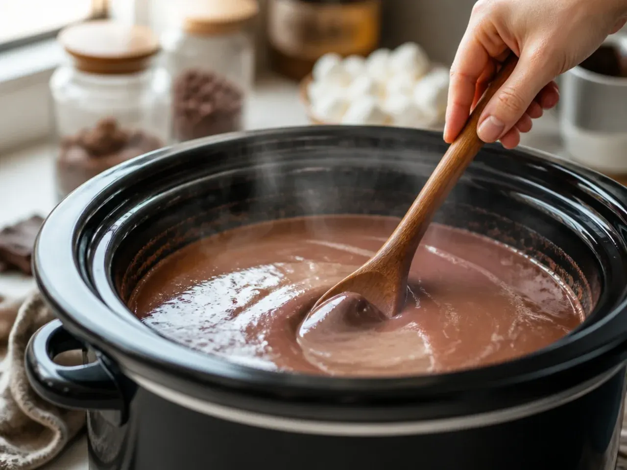 hot chocolate recipes crock pot recipe step 4