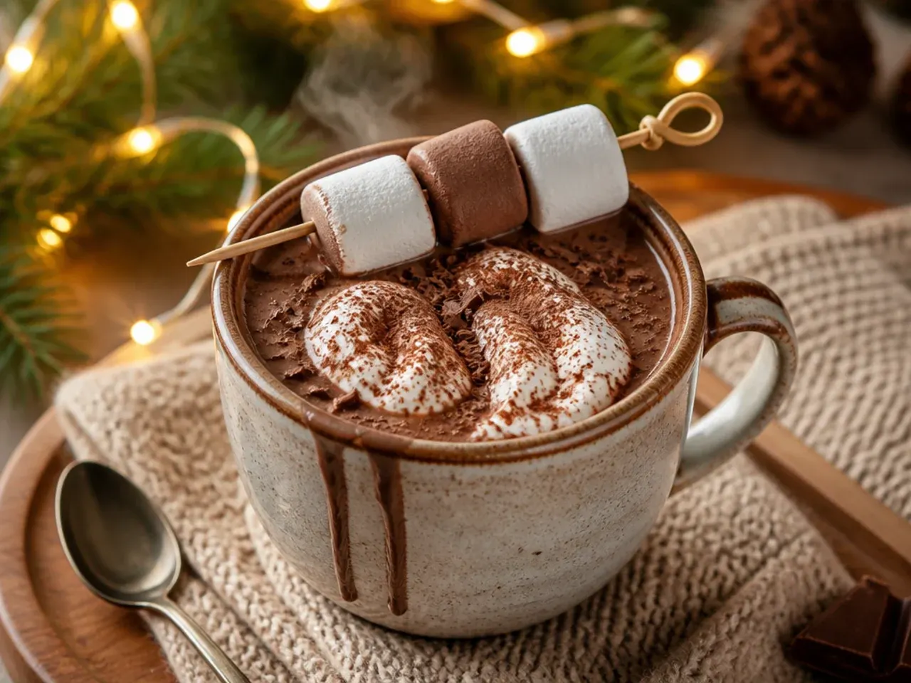 Thick French-style hot chocolate served in a small cup