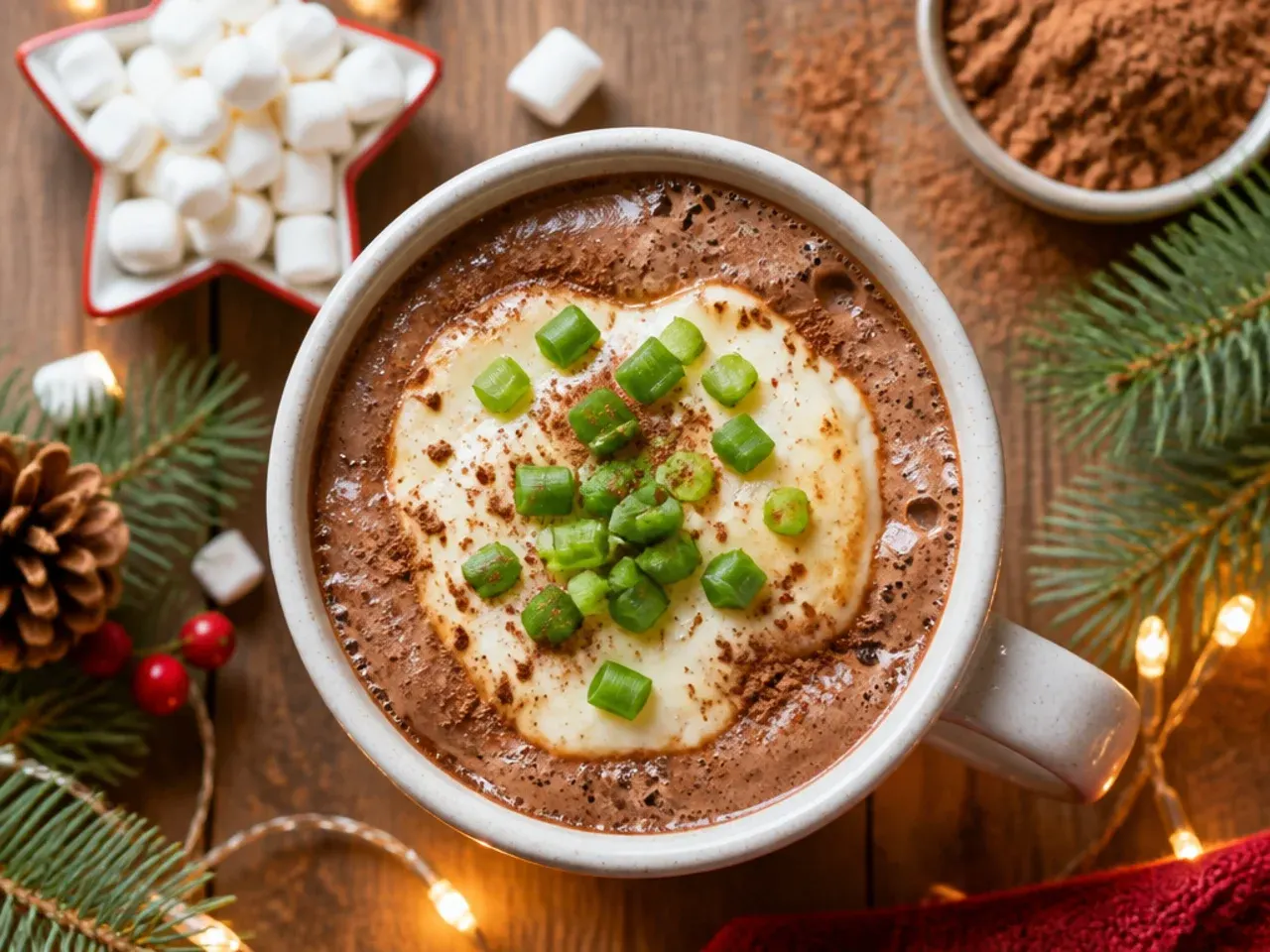 Simple budget hot cocoa made from basic pantry cocoa powder and sugar