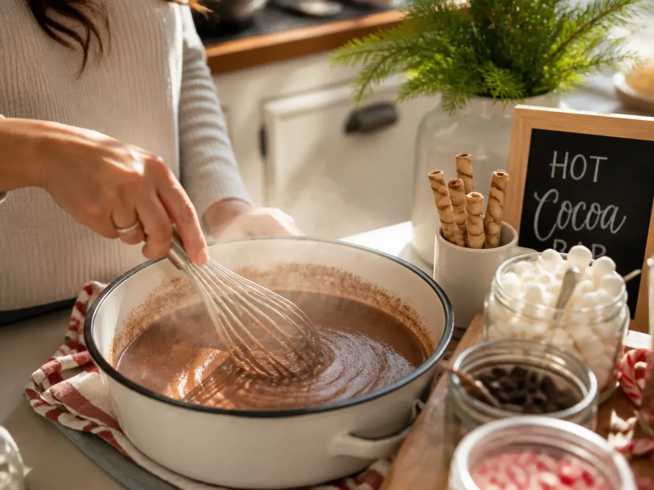 hot cocoa bar decor recipe step 1