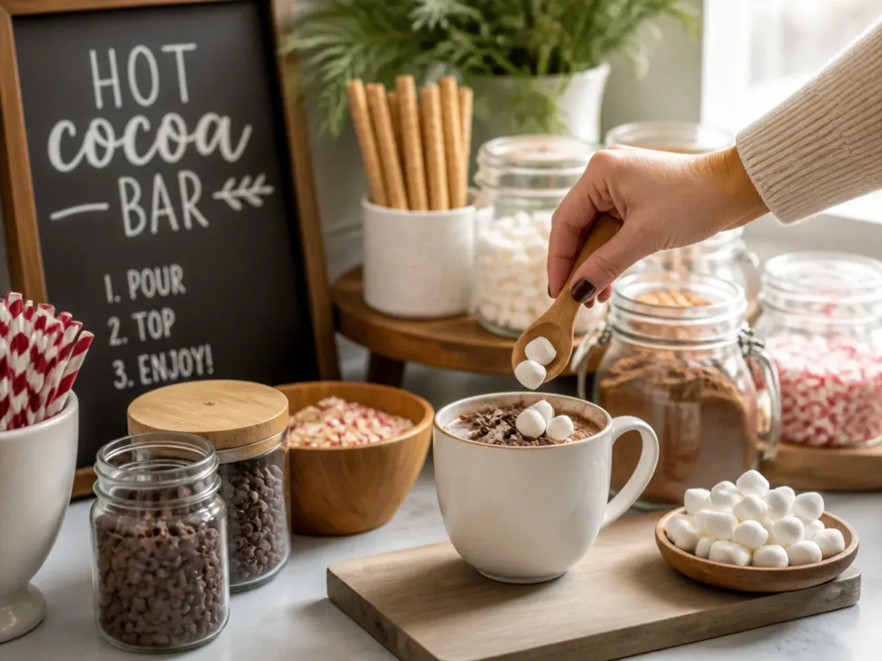 hot cocoa bar decor recipe step 4