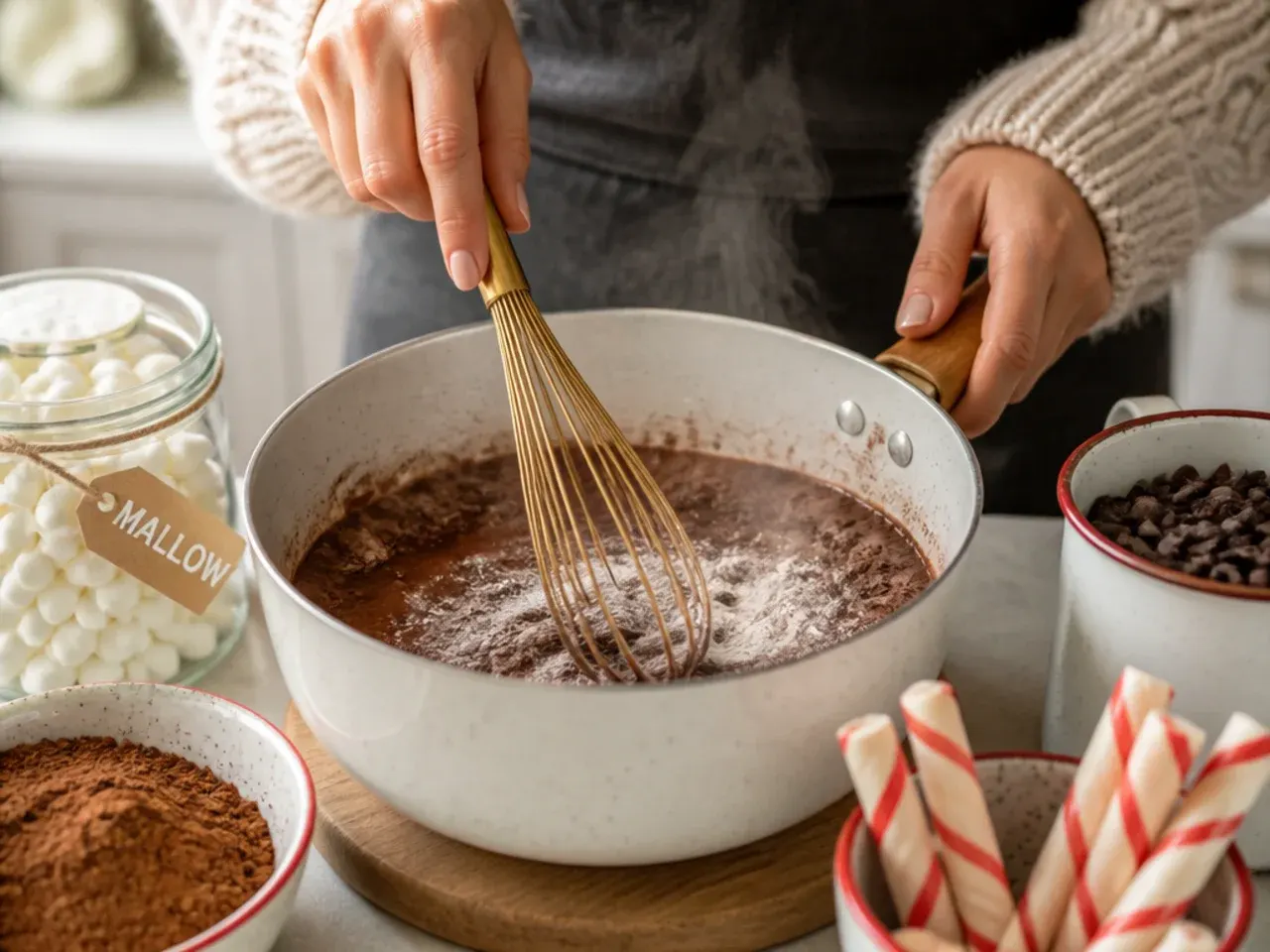 hot cocoa bar ideas christmas recipe step 2