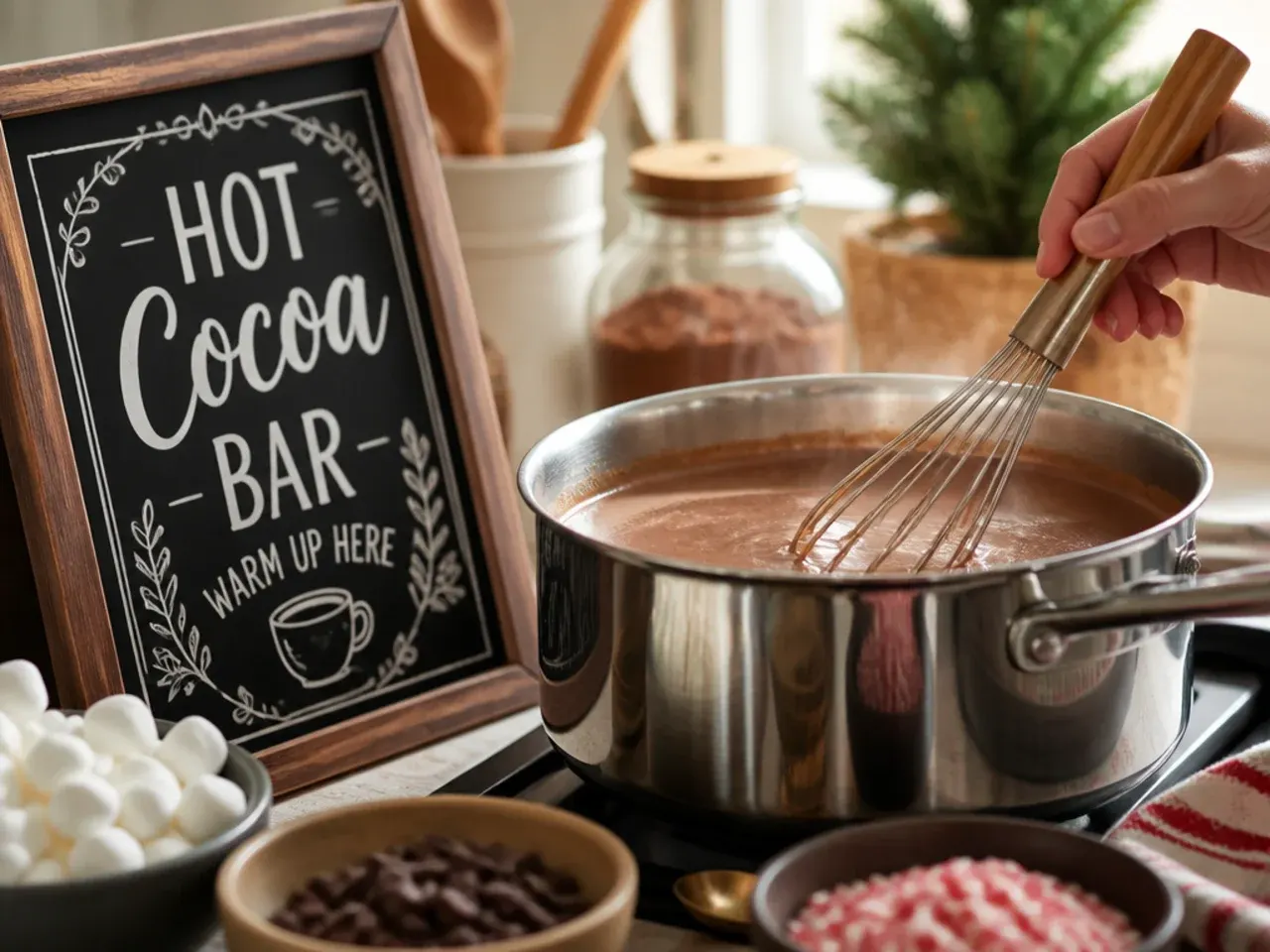 hot cocoa bar sign recipe step 2