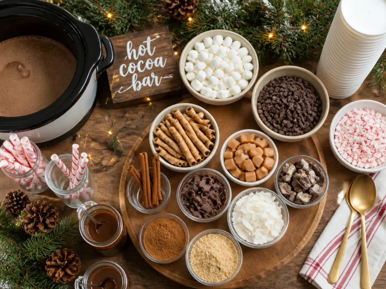 Hands whisking a smooth cocoa paste in a large pot before scaling it up for a wedding batch