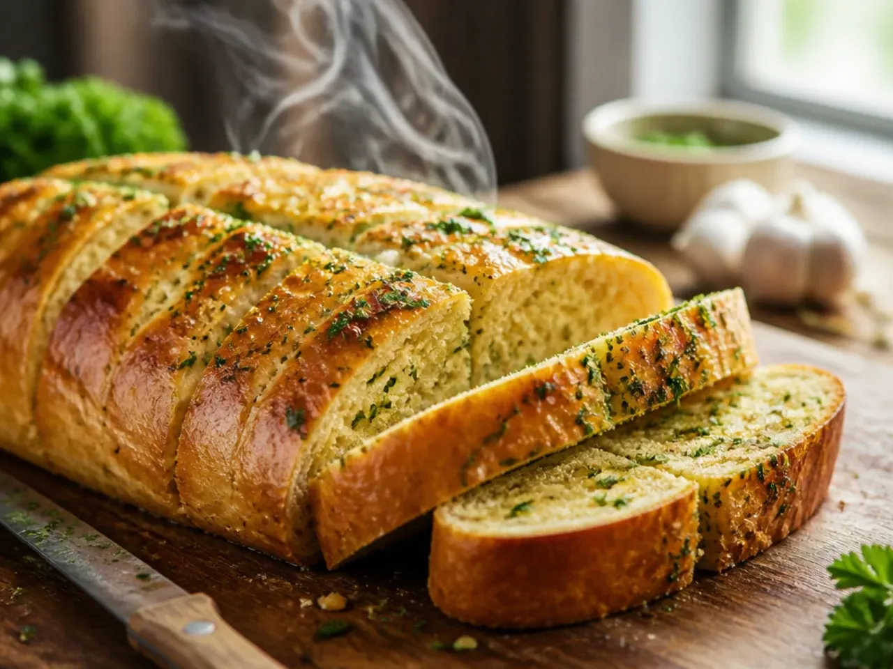 how to make garlic bread recipe step 7