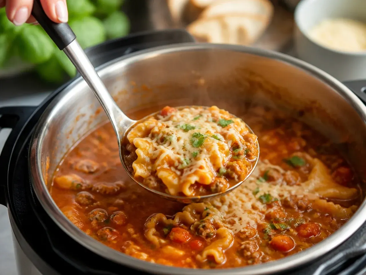 instant pot lasagna soup recipe step 7