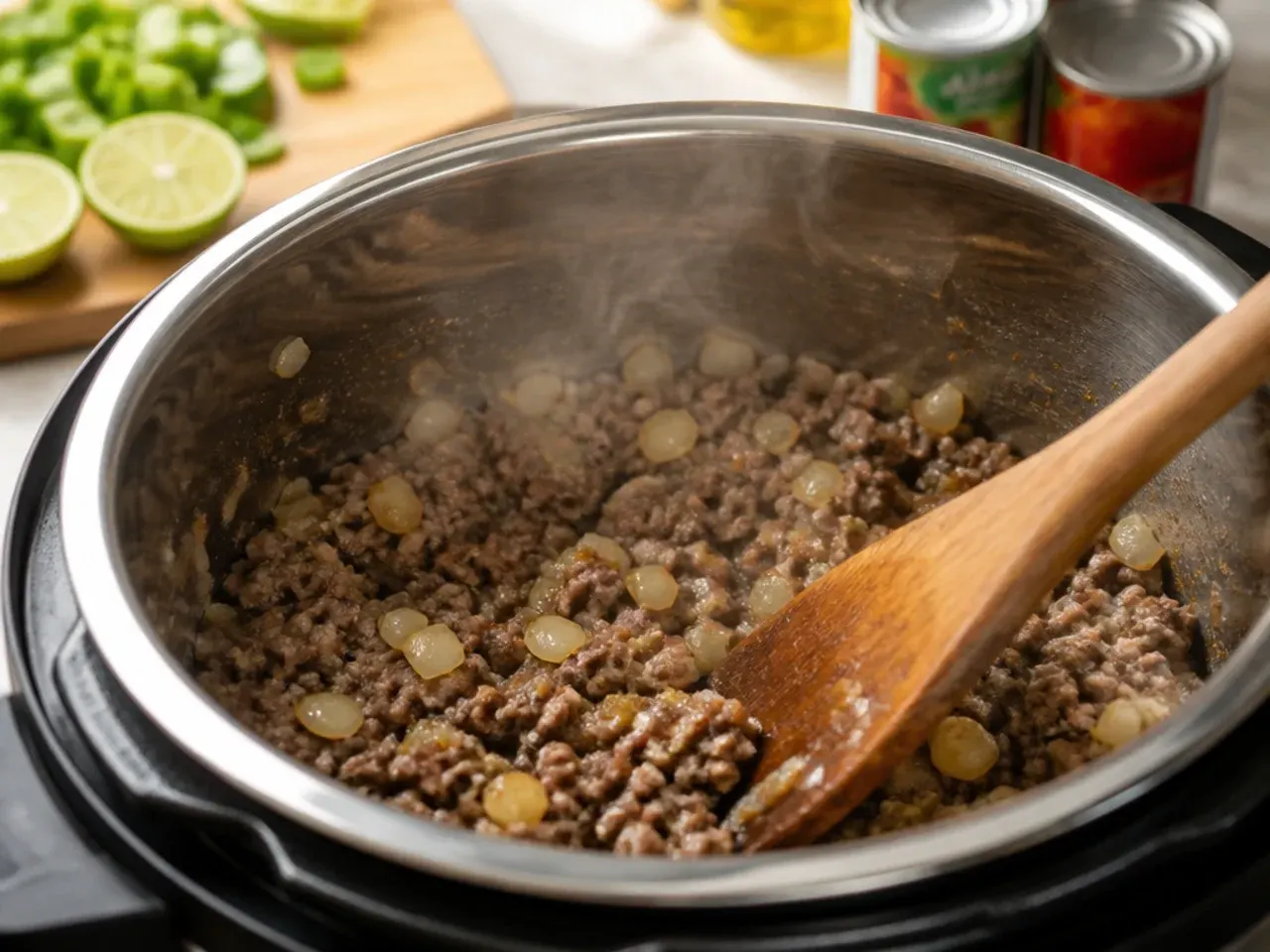instant pot taco soup recipe step 1
