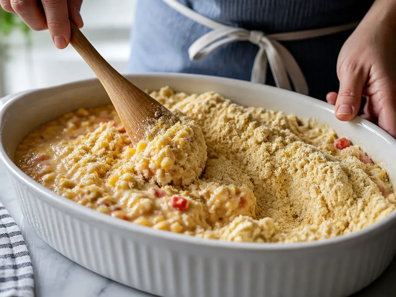 jiffy cornbread casserole recipe step 4
