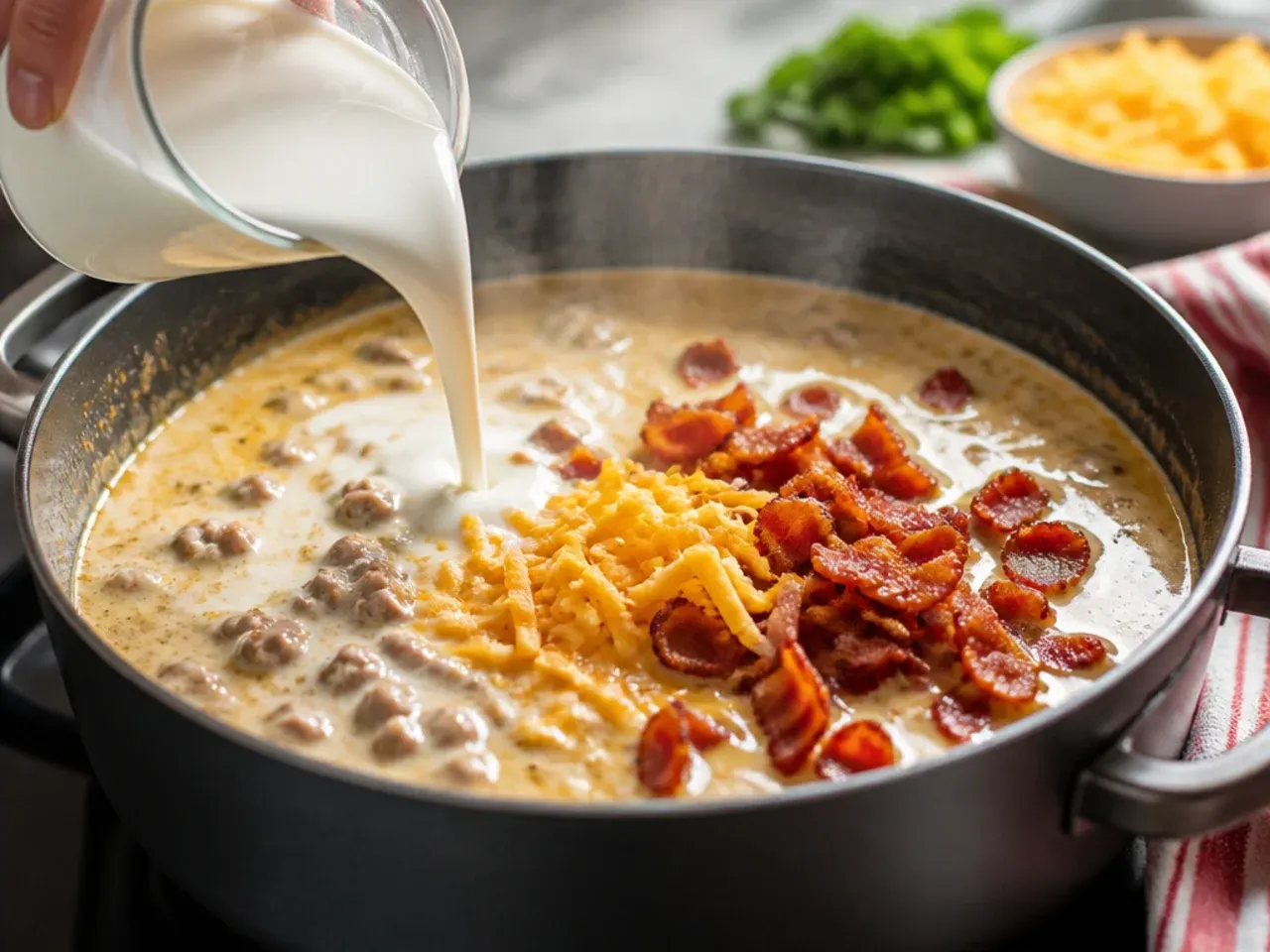 keto cheeseburger soup recipe step 7