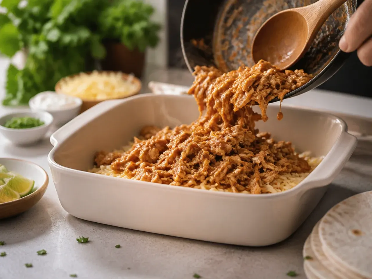 keto chicken enchilada casserole recipe step 1