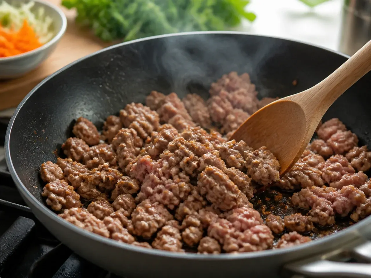 keto egg roll in a bowl recipe step 2