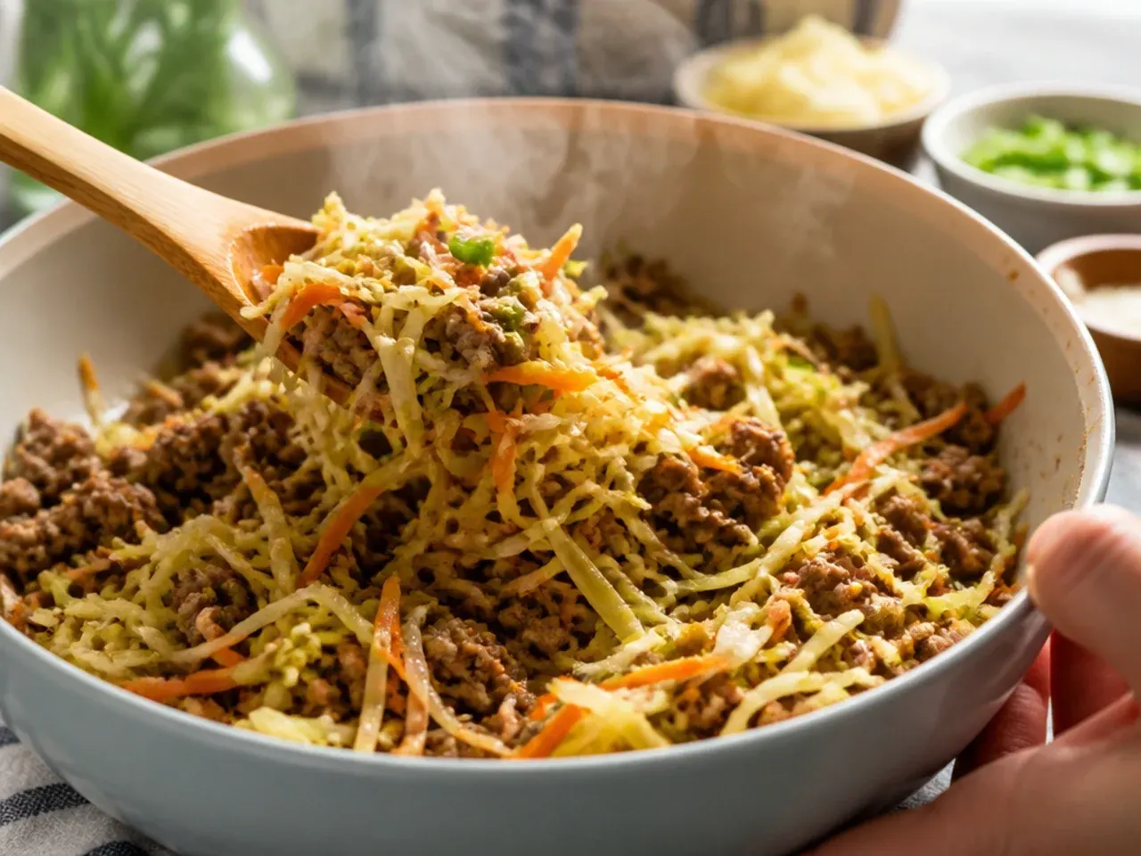 keto egg roll in a bowl recipe step 4