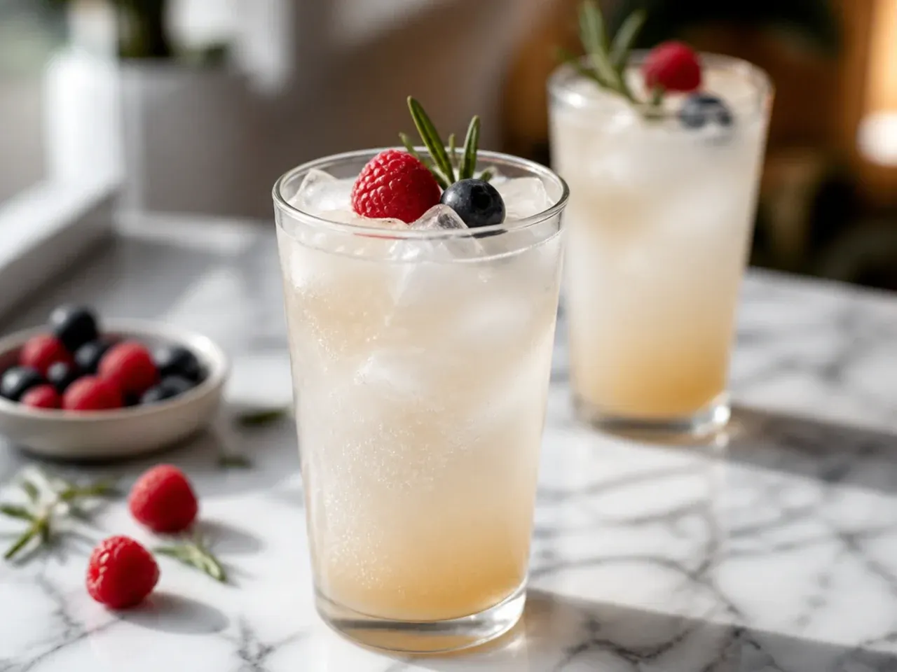 Classic keto vanilla cream soda with visible cream swirl in a glass over ice