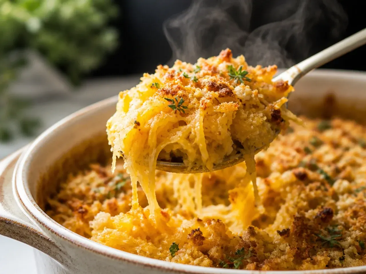 Whole spaghetti squash cooking in a slow cooker