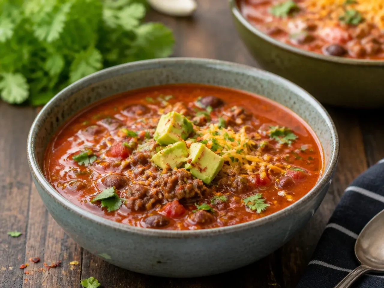 A tin of diced tomatoes with green chillies being poured into a soup pot