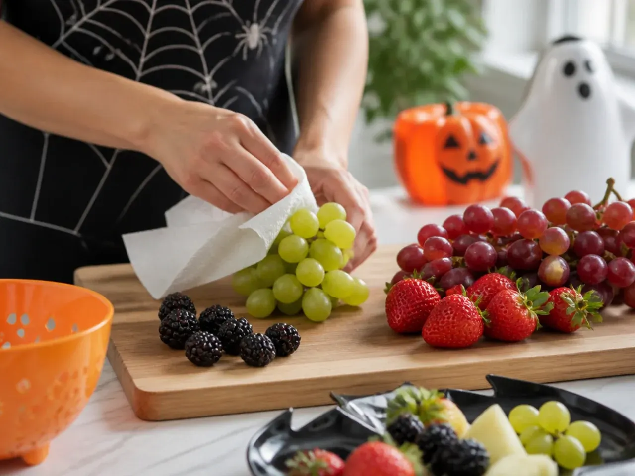 kids halloween charcuterie board recipe step 1
