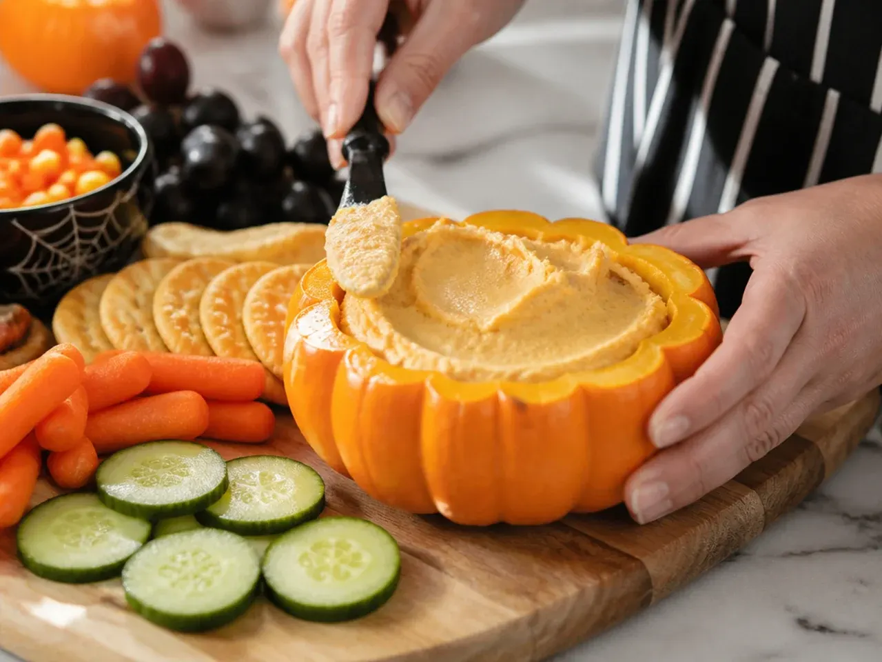 kids halloween charcuterie board recipe step 5