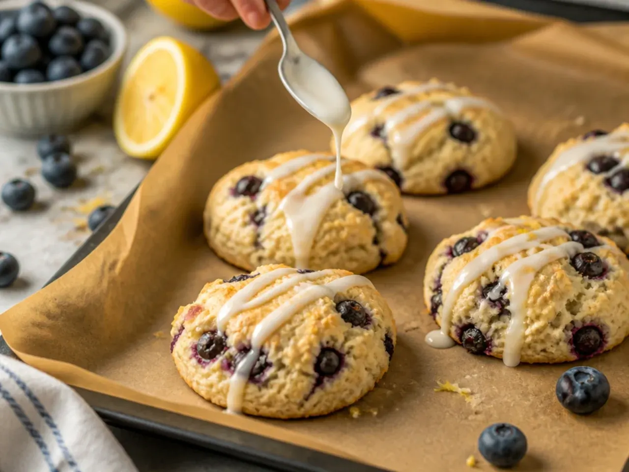 lemon blueberry scones recipe step 1