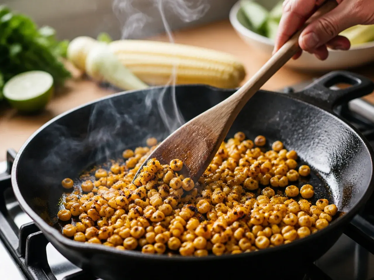 loaded street corn chicken rice bowl recipe step 3