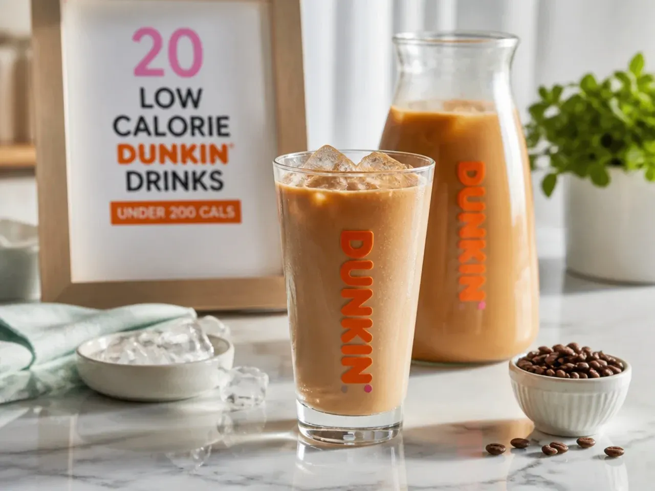 Mason jar of cold brew concentrate next to a tray of frozen coffee ice cubes