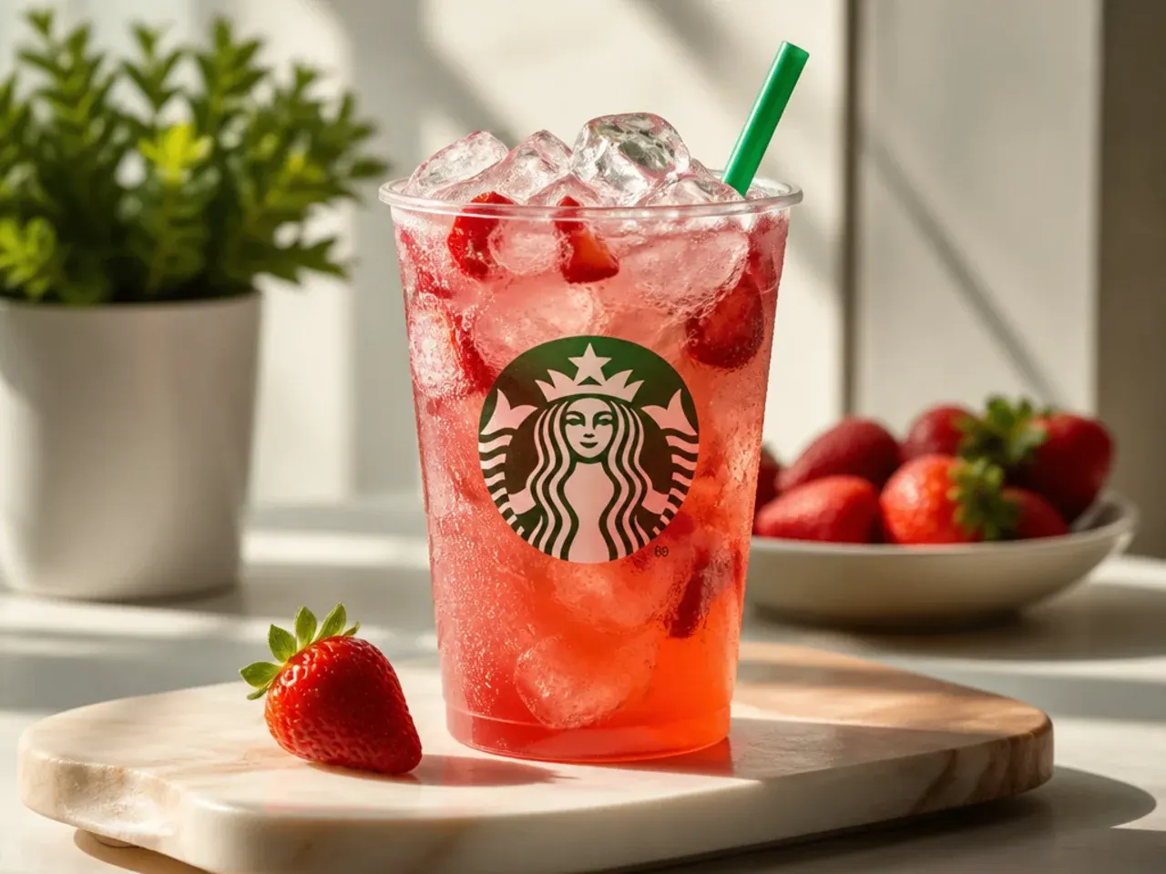 Iced drinks served in tall glasses with glass straws and light garnishes on a tray