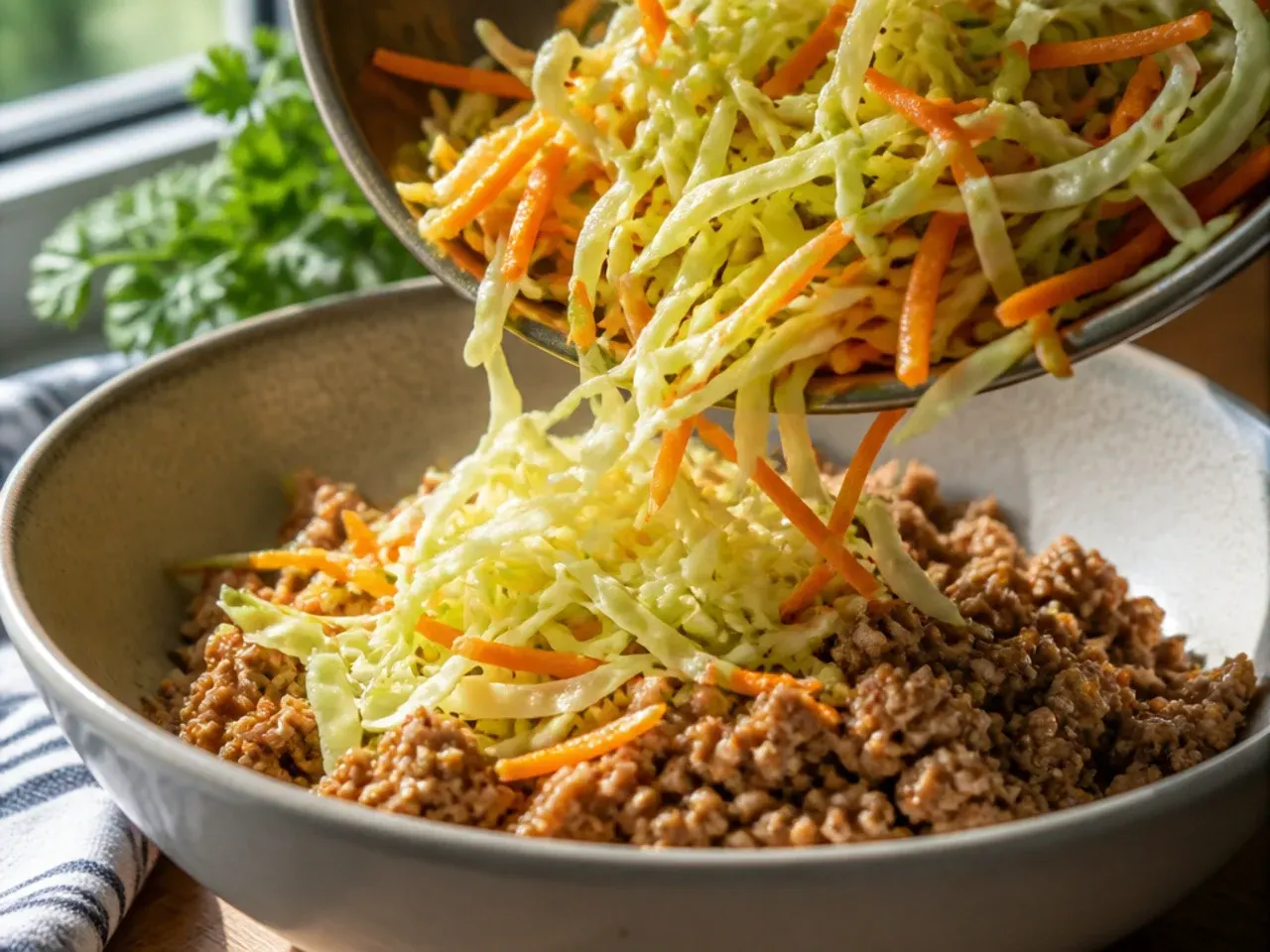 low carb egg roll in a bowl recipe step 4