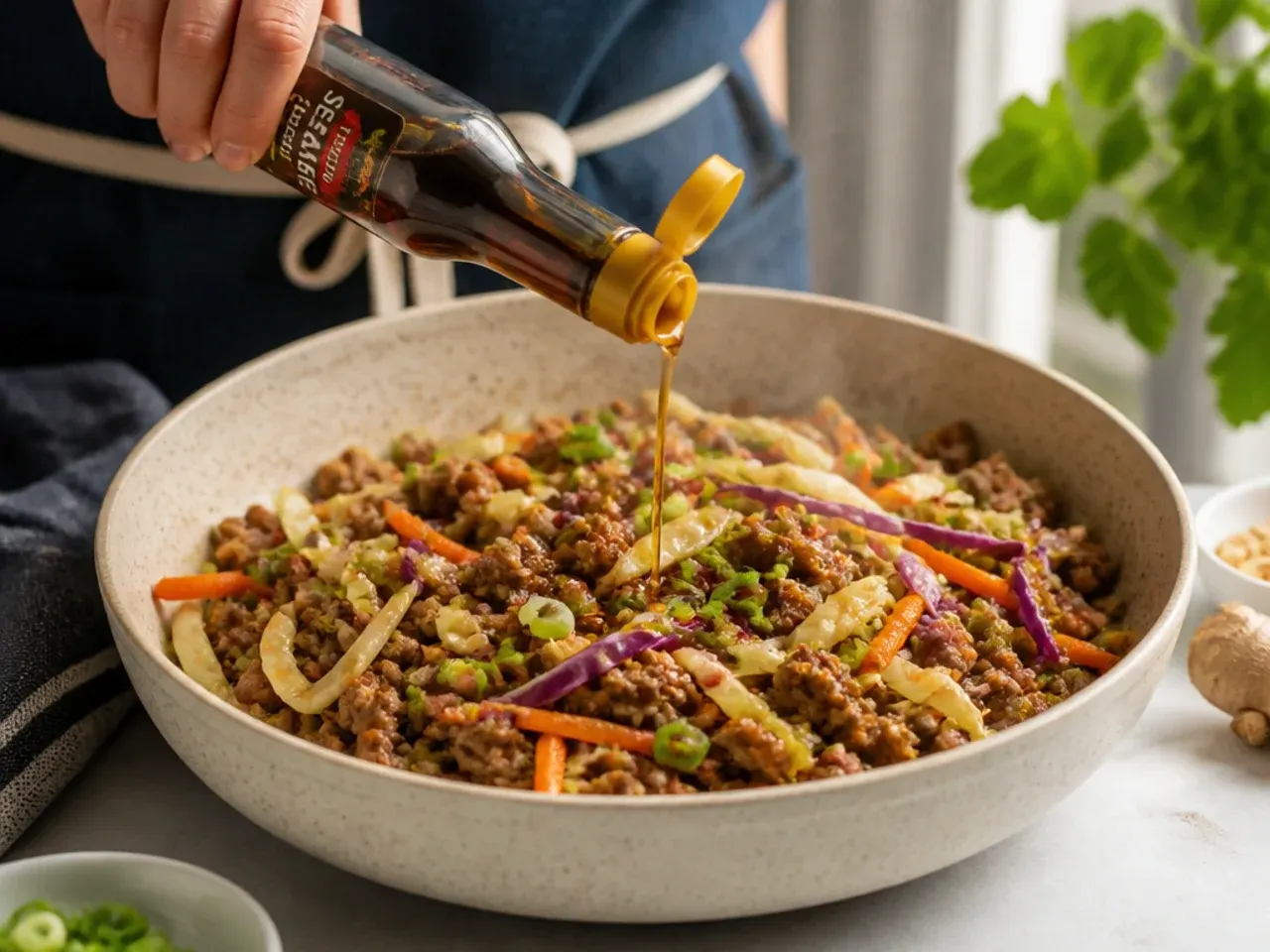 low carb egg roll in a bowl recipe step 6