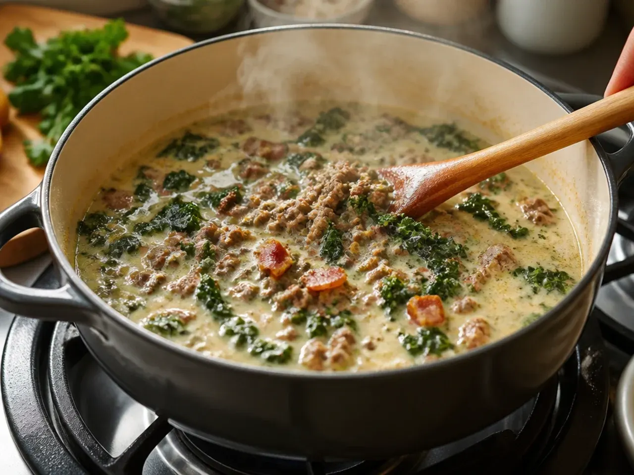 low carb zuppa toscana soup recipe step 18