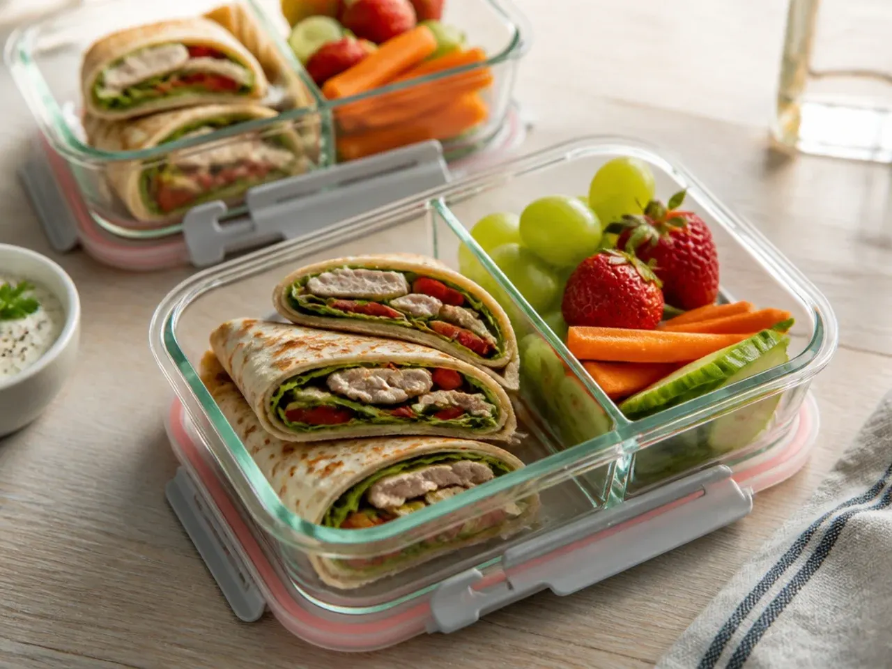 Kids lunch box packed in an insulated bag with an ice pack