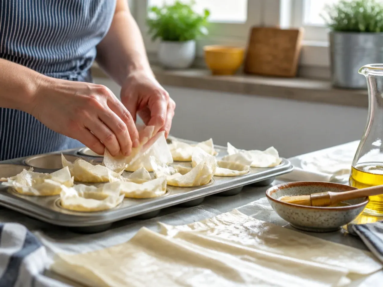 make ahead phyllo cup appetizers recipe step 1