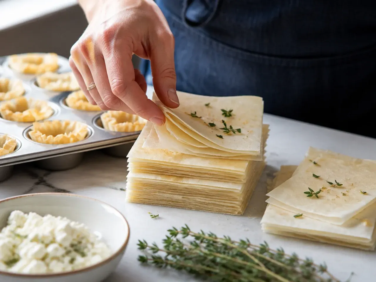 make ahead phyllo cup appetizers recipe step 2