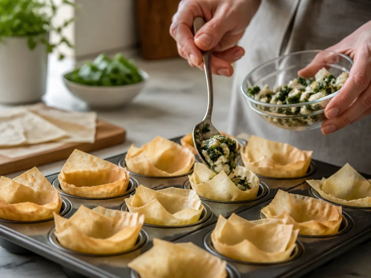 make ahead phyllo cup appetizers recipe step 3