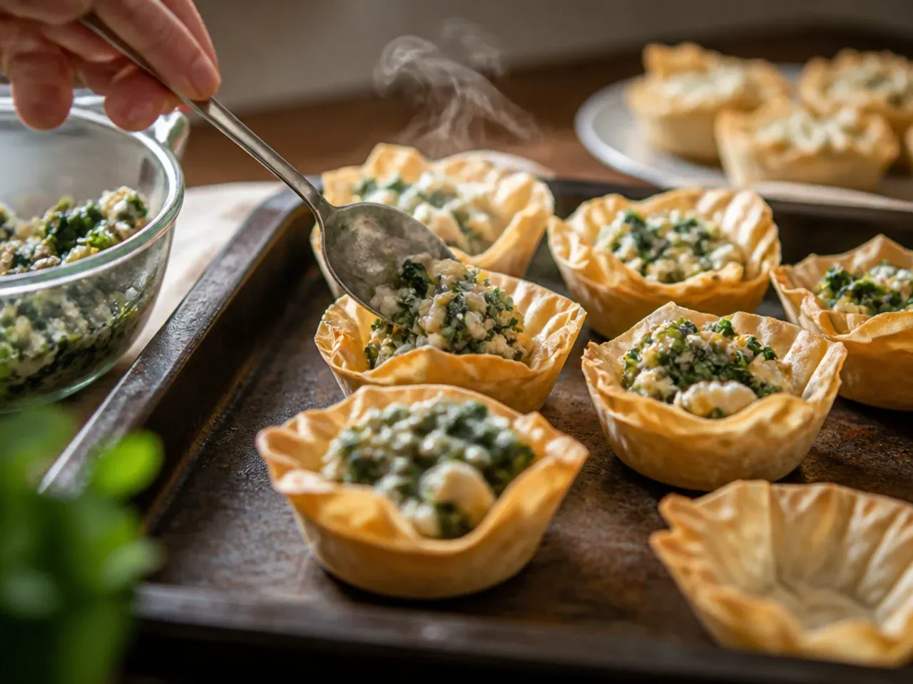 make ahead phyllo cup appetizers recipe step 6