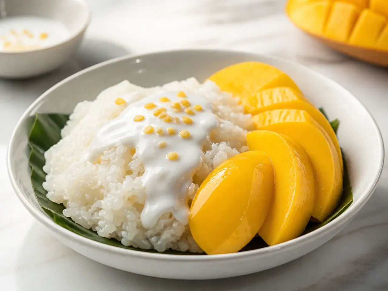 Pro tips for making mango sticky rice dessert with properly steamed glutinous rice