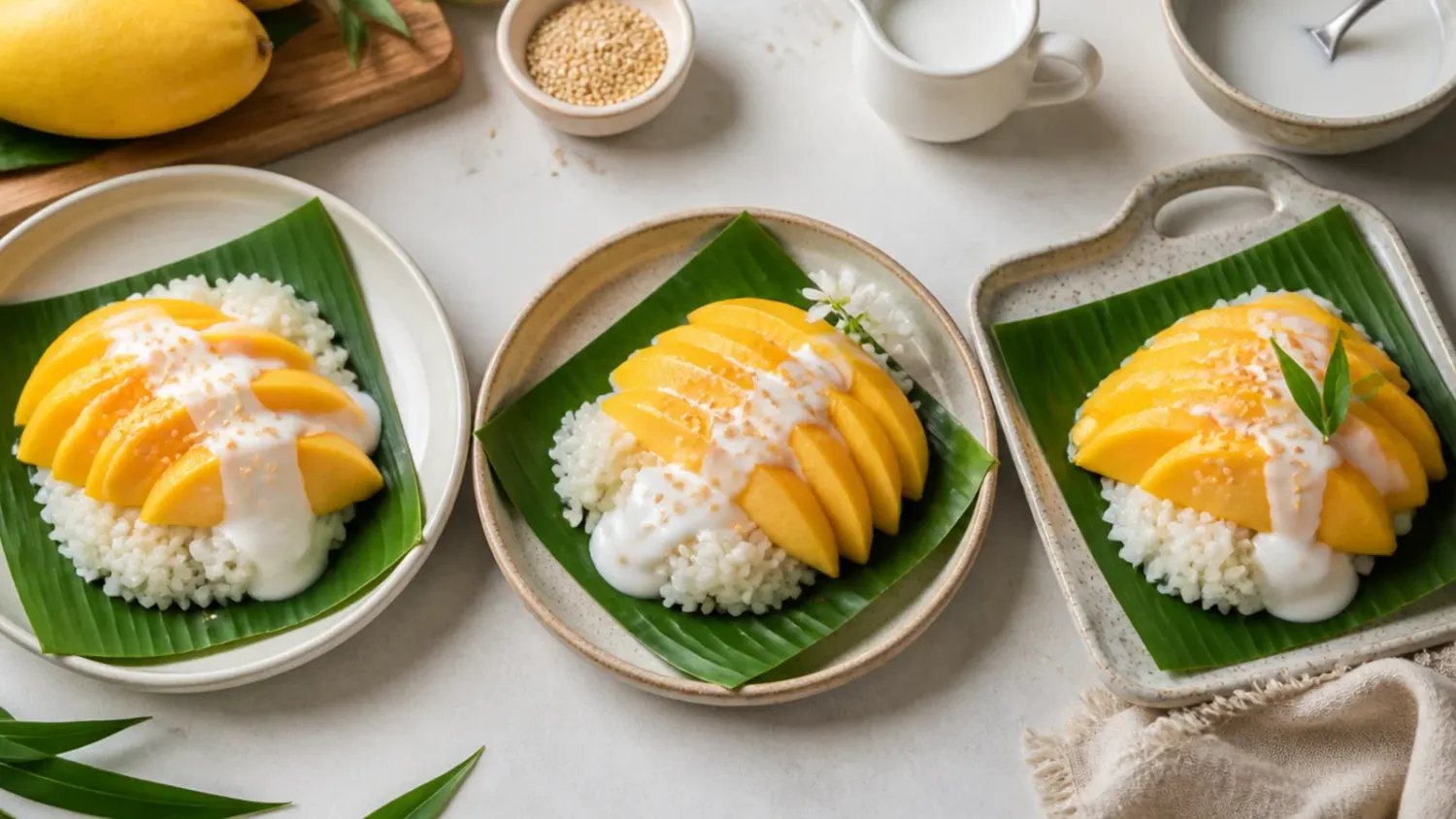 mango sticky rice plating — 15 Beautiful Mango Sticky Rice Plating Ideas