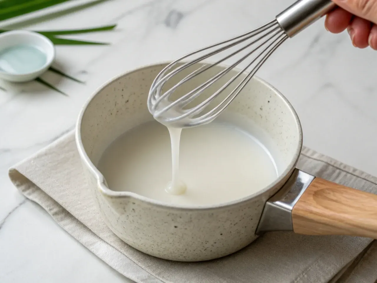 mango sticky rice vs pudding — step 5: make the drizzle sauce