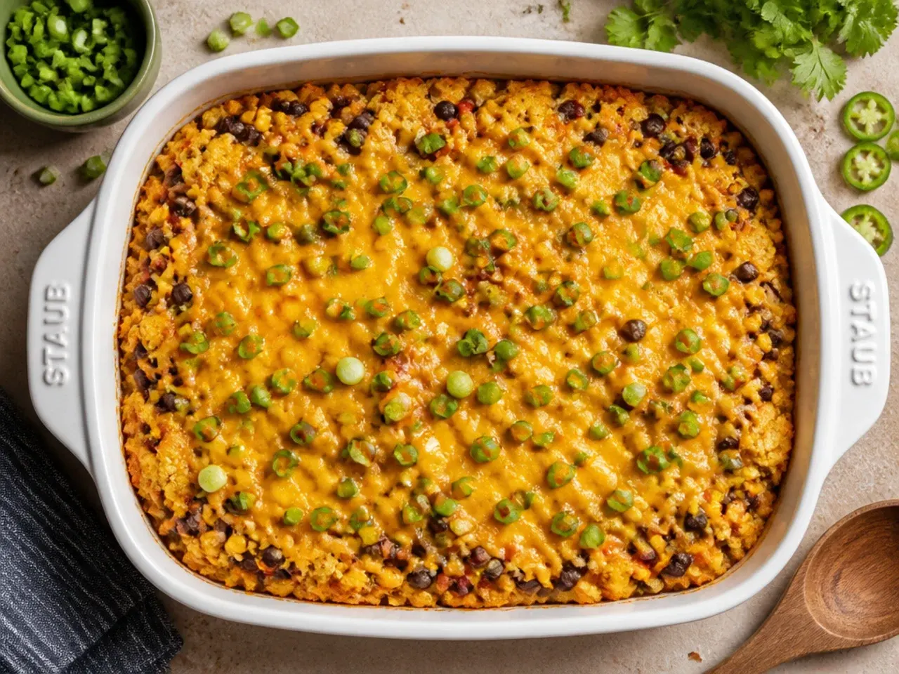 Slow cooker filled with mexican-spiced beef and bean casserole filling