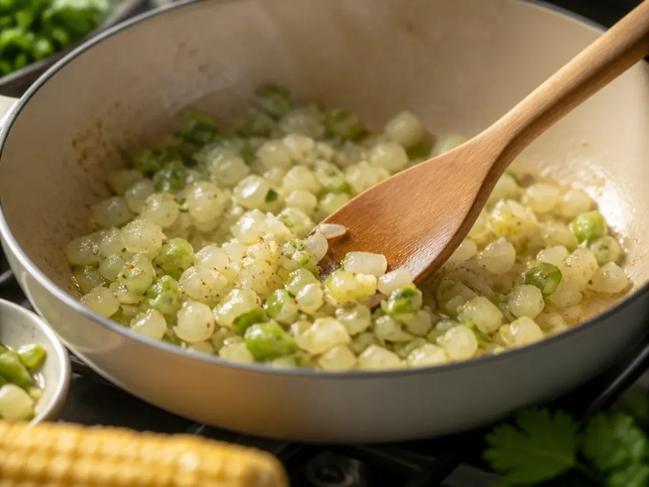 mexican street corn white chicken chili recipe step 2
