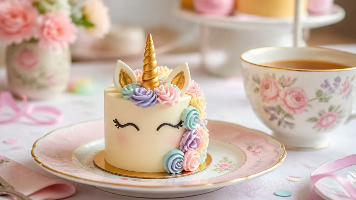 mini unicorn cake — 20 Adorable Mini Unicorn Cake Ideas