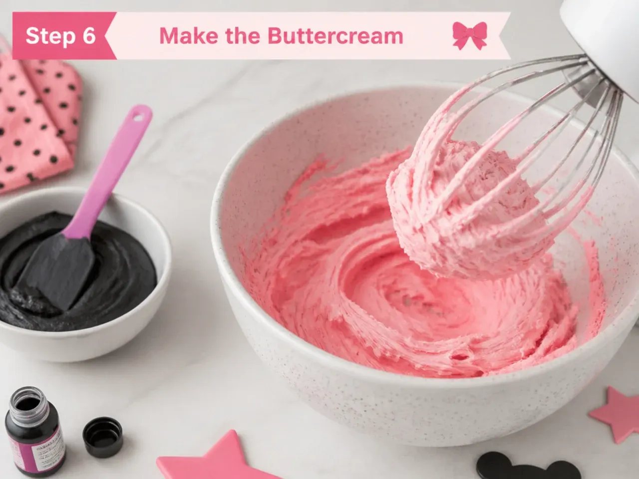 minnie mouse cake vs bakery — step 6: make the buttercream