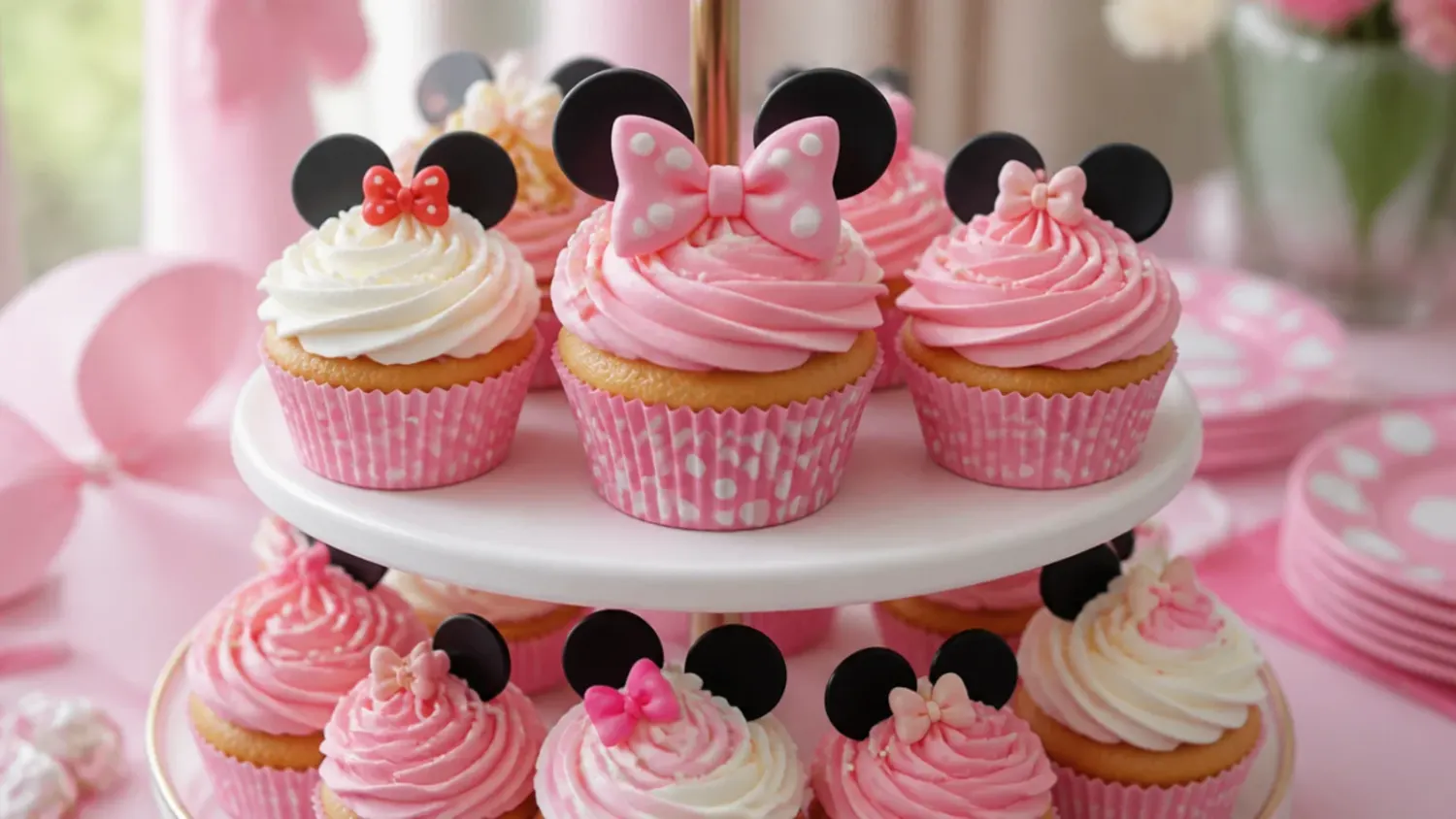 minnie mouse cupcakes — 30 Cute Minnie Mouse Cupcake Ideas