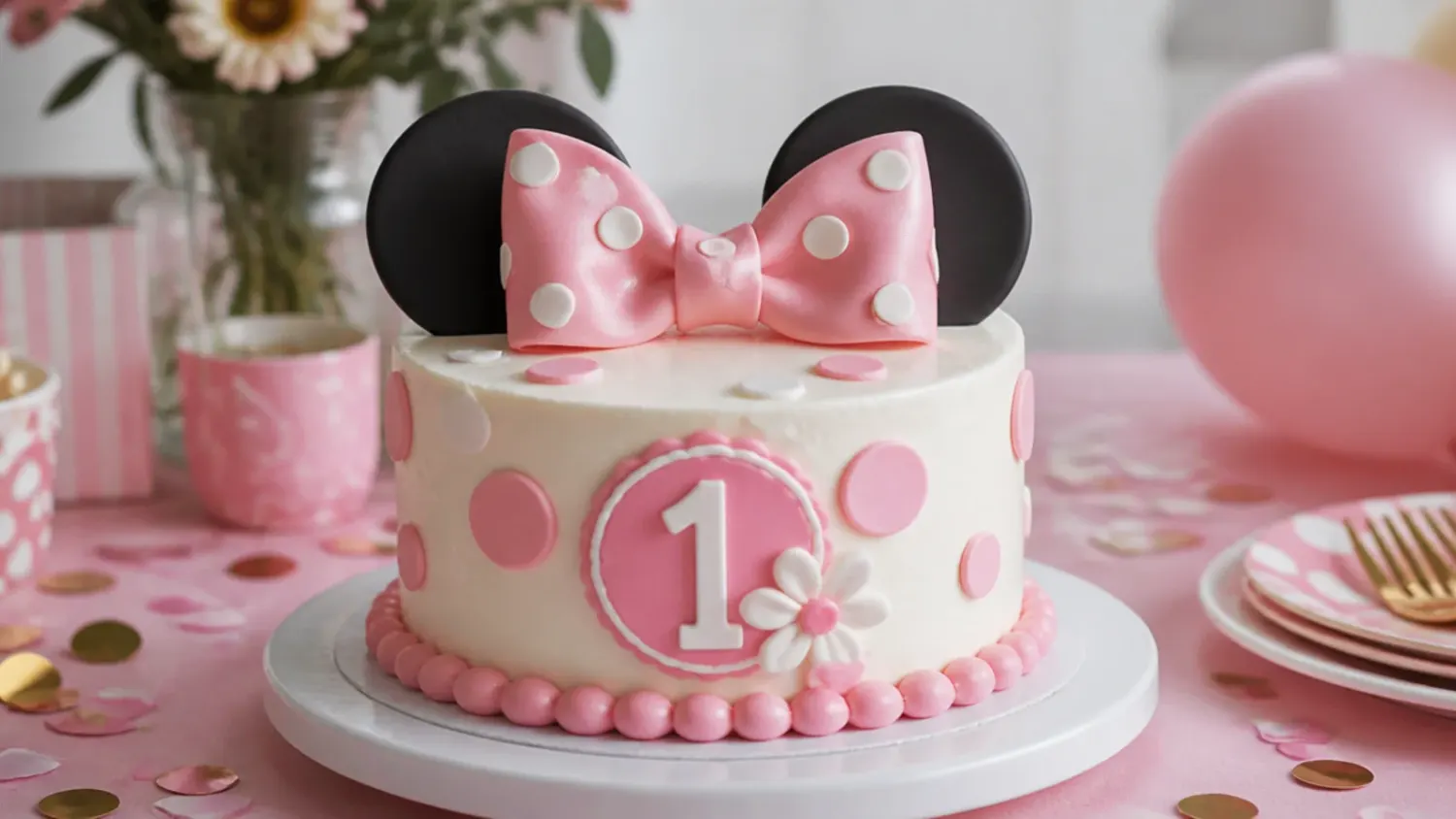 minnie mouse smash cake — 25 Adorable Minnie Mouse Smash Cakes