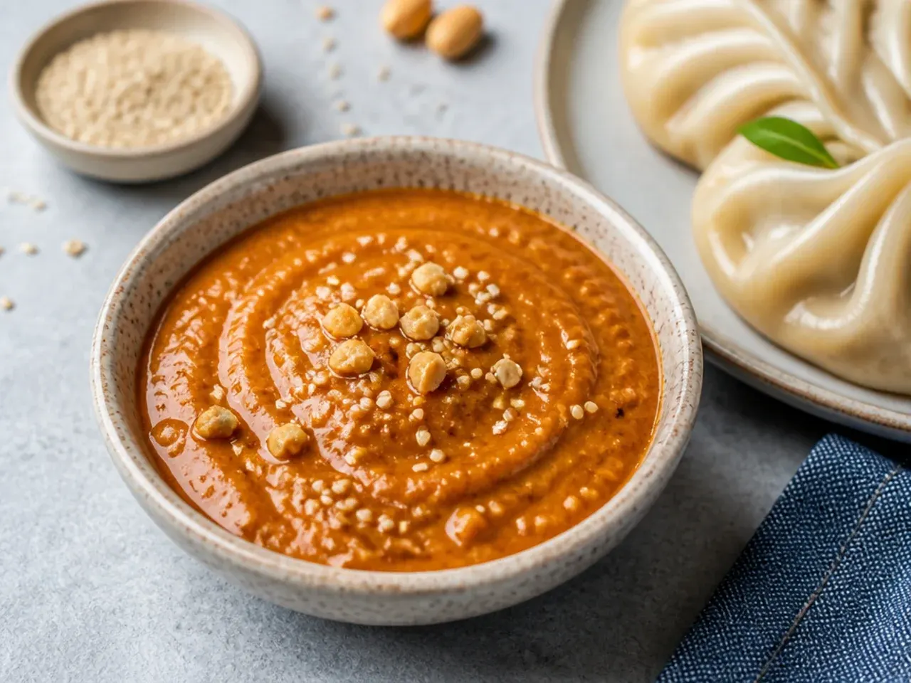 Nutty peanut-sesame fusion momos chutney recipe for dipping