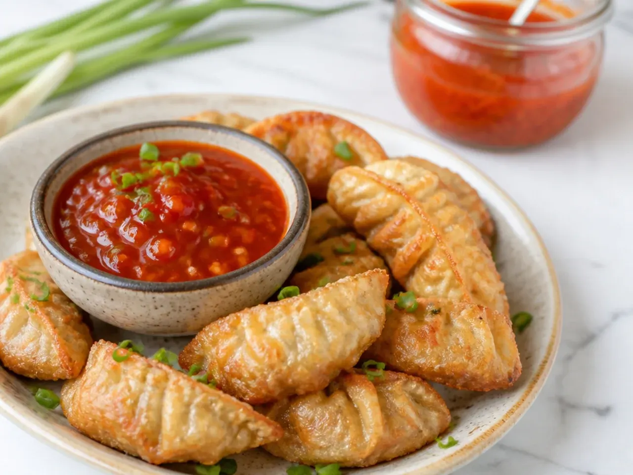 Sweet-and-spicy honey chilli momos chutney recipe with fried momos