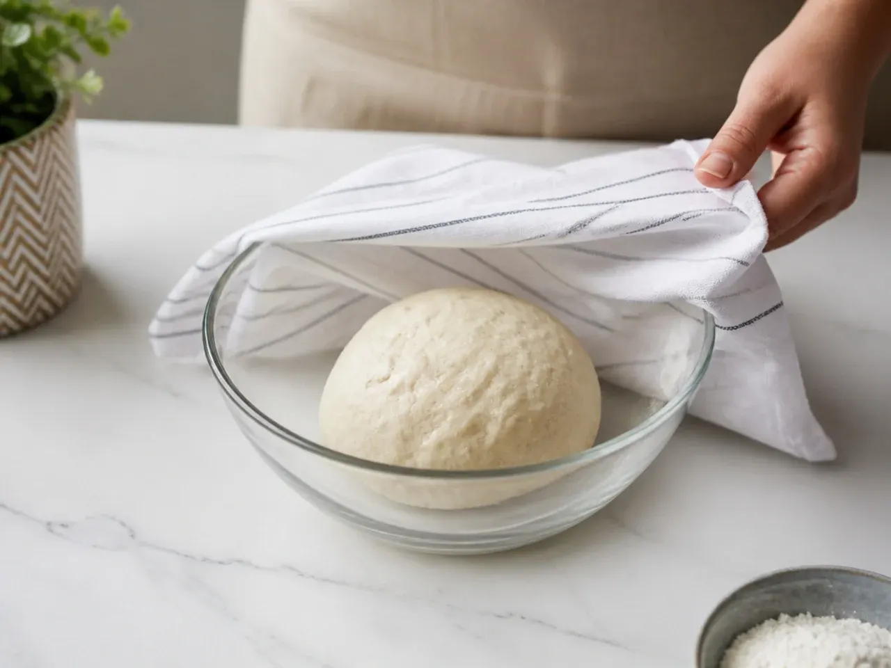 momos dough recipe — step 4: rest the dough, covered