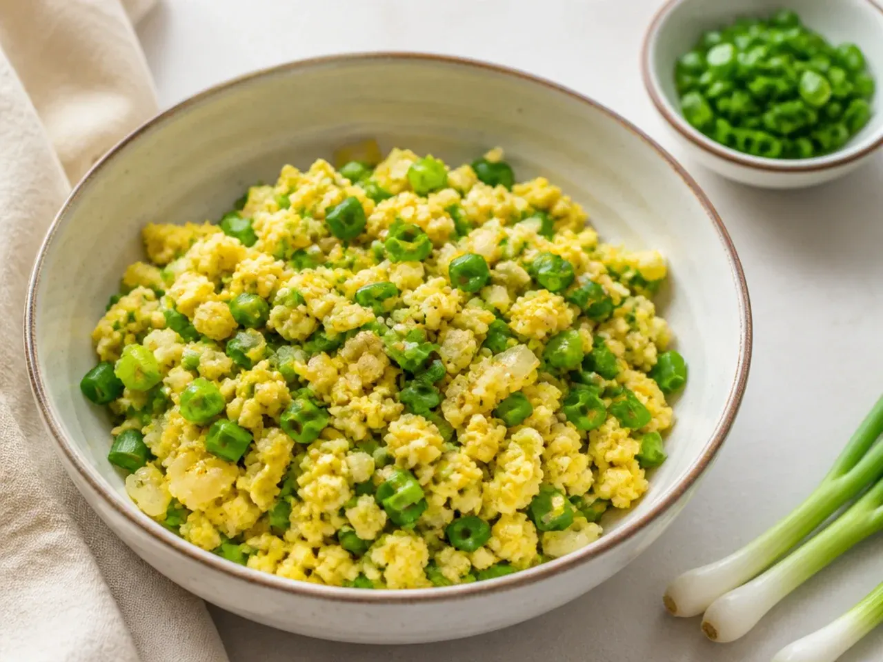 Easy egg and spring onion momos filling idea with scrambled egg