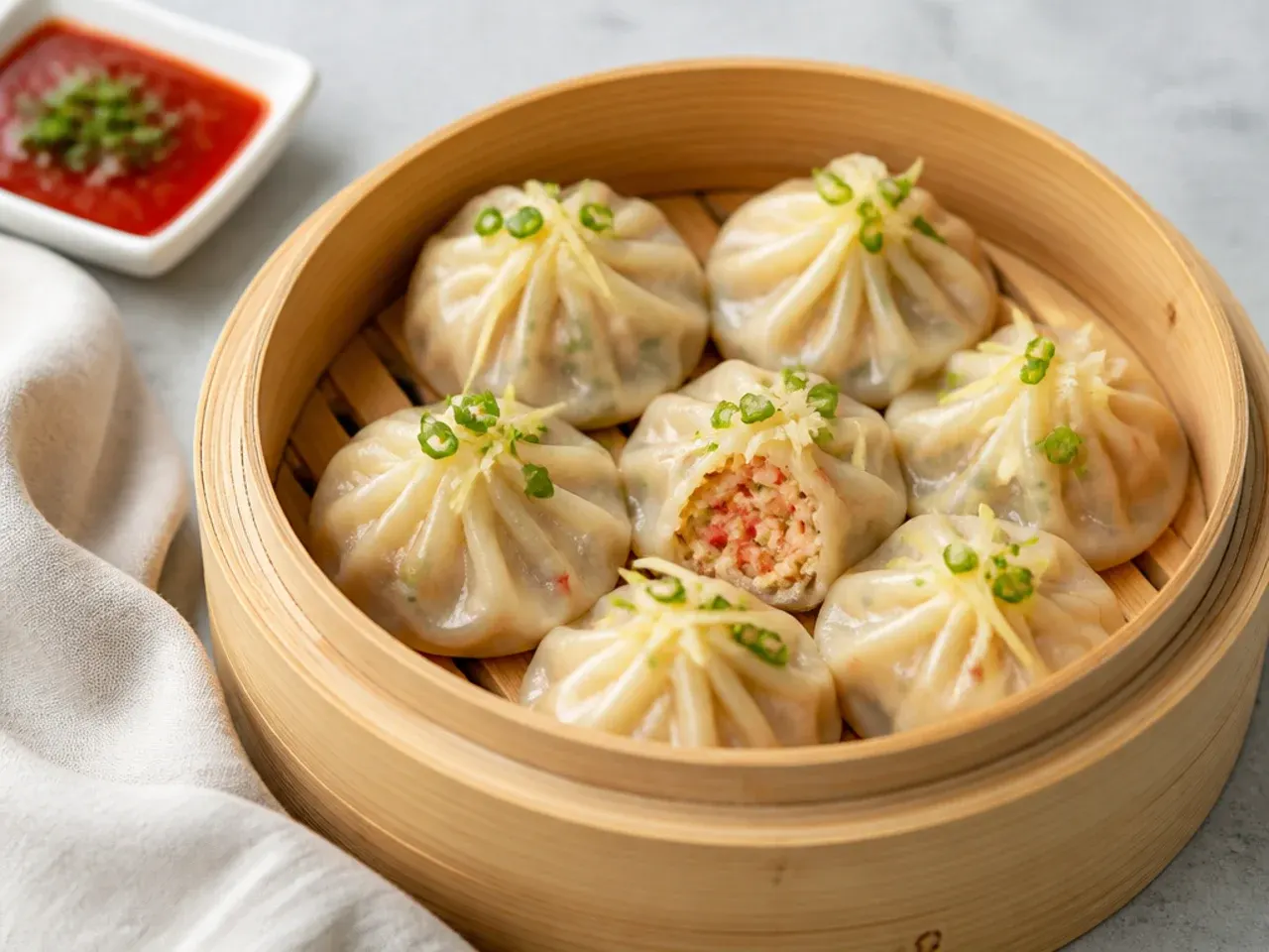Elegant crab and ginger momos filling idea for special occasions